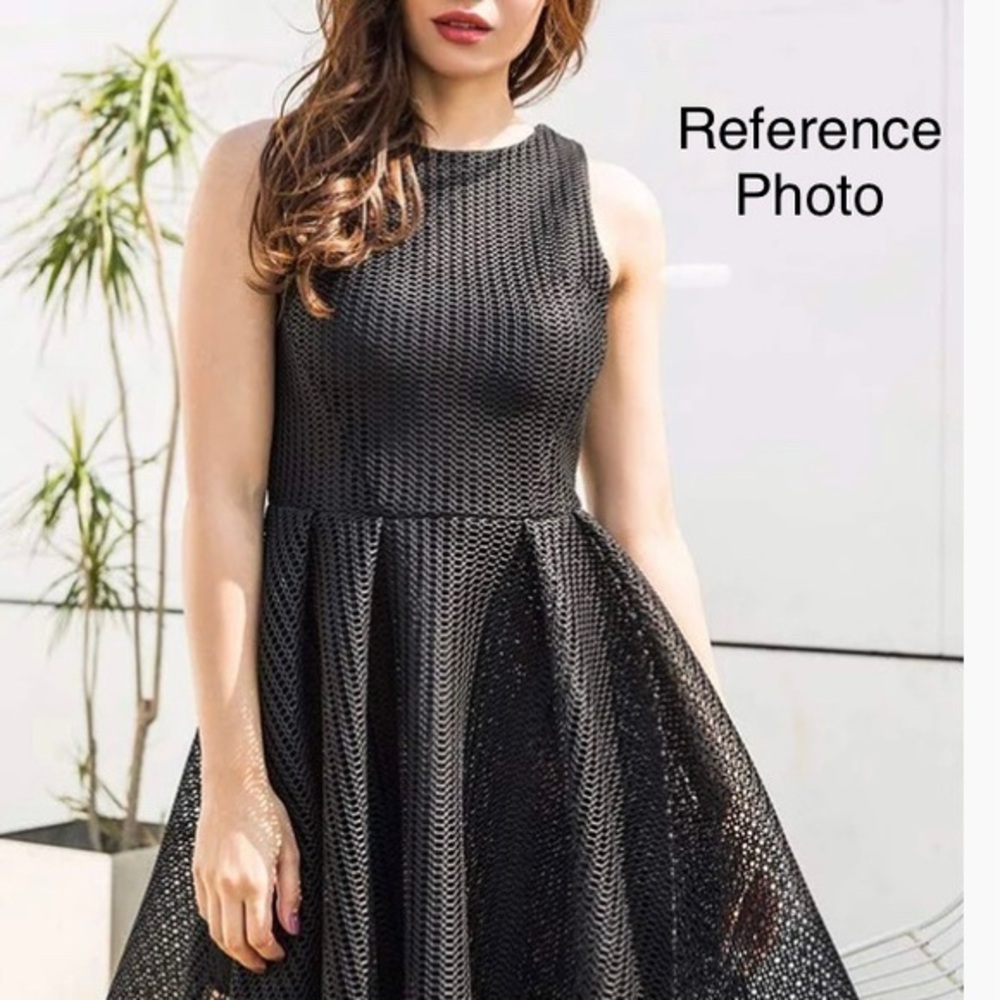 Romeo & Juliet Couture Solid Mesh Hollowed Sleeveless Dress - Picture 1 of 8